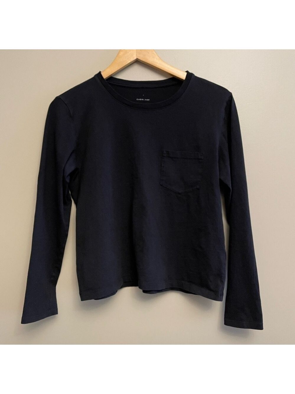 Everlane Black Long Sleeve Casual Small Organic Cotton